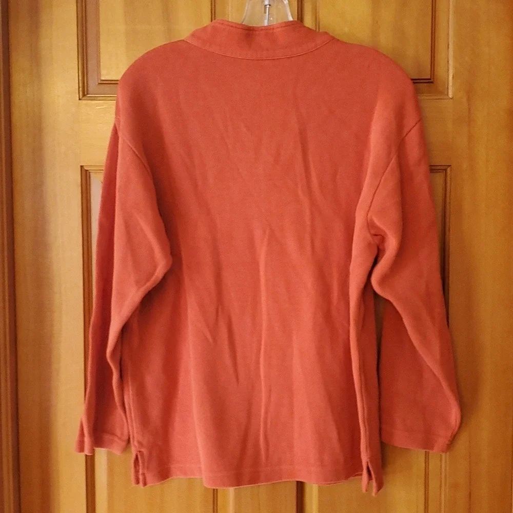 Crazy‎ 8 Boys Size 14 Orange Striped Quarter Zip Top